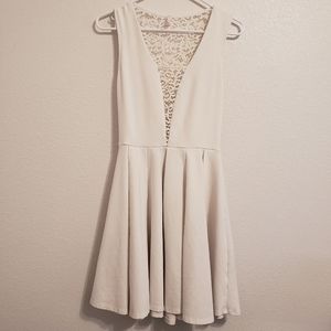 Lulu's | White Lace Skater Dress